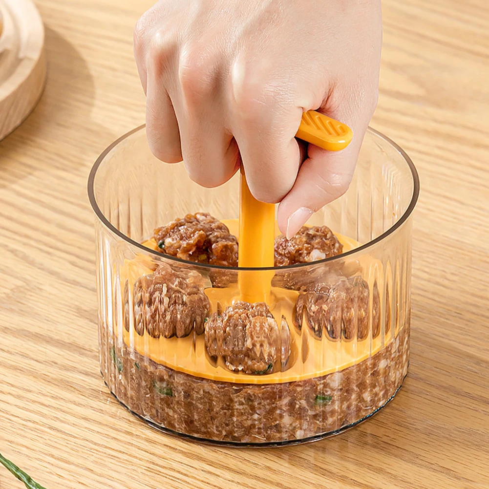 Translucent Meatball Maker Household Attachment Creative Kitchen Tools Fish Ball Meatball Hand Pressure Maker With Dust Cover