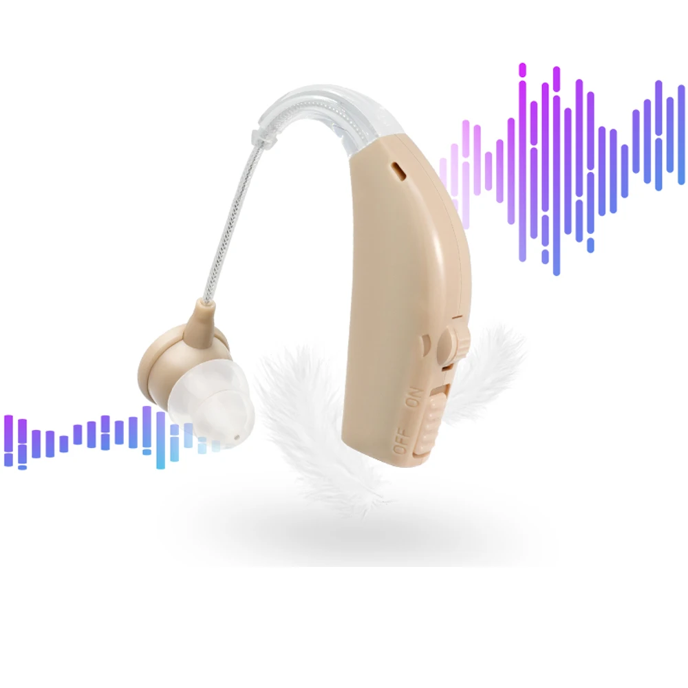 

FLYSOUND H8 Binaural Mini Rechargeable RIC Invisible Noise Cancelling Class II Hearing Aids With 50 Channels For Senior