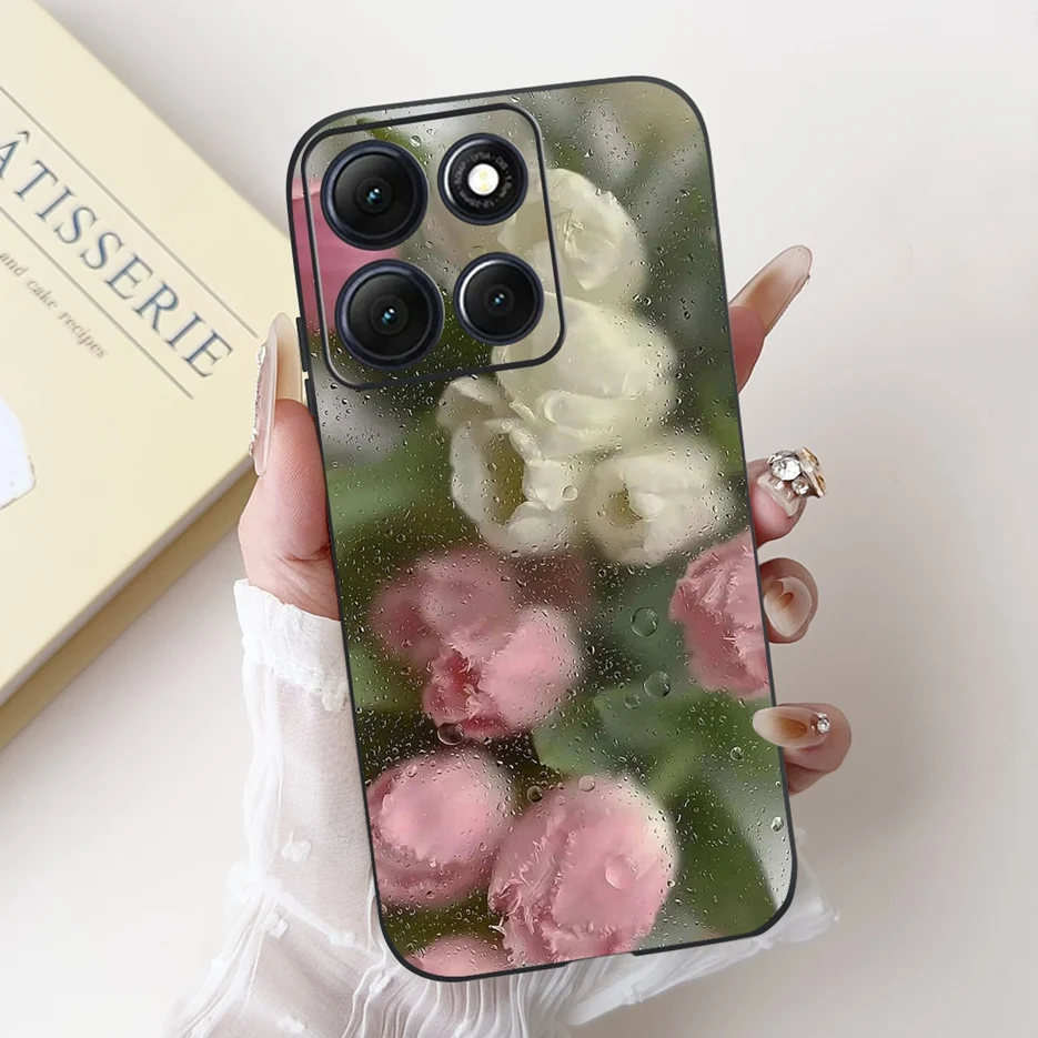 حافظة لهاتف موتورولا موتو G86 حافظة هاتف لطيفة على شكل زهور قطة مقاس 6.67 بوصة حافظة هاتف ناعمة من البولي يوريثان الحراري لهاتف موتو G86 Power Fundas Coque #6