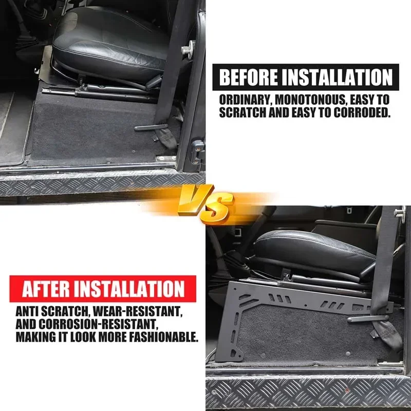 

2Pcs Aluminum Alloy For Land Rover Defender 90 110 2004-2018 car seat fixed decorative panel interior modification accessories