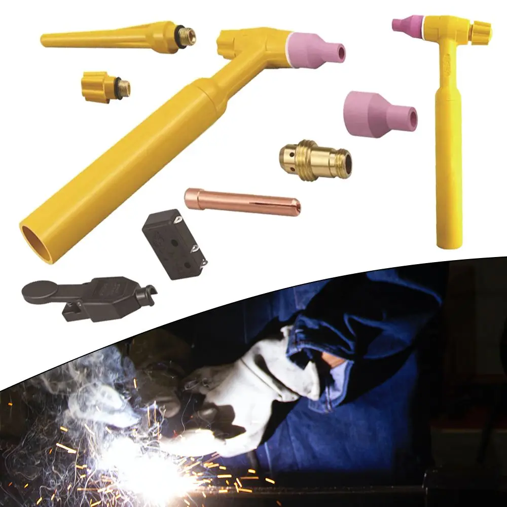 1pc QQ150A TIG Torch Head Yellow Bakelite Welding Torch Argon Arc Welding TIG Welder Accessory Assembly Soldering Supplies