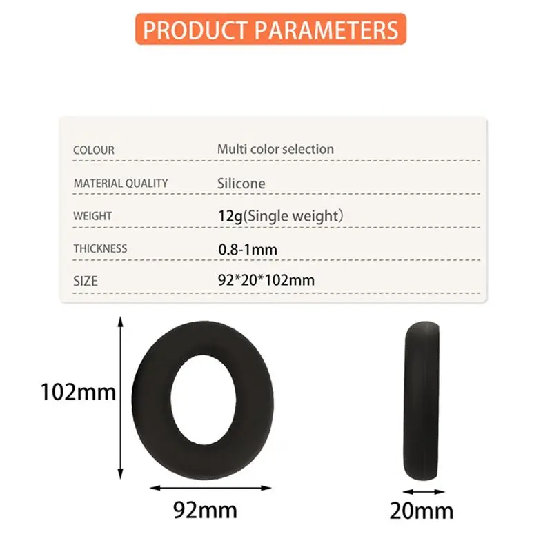 Well Made-Ear Pads For Anker Soundcore Space Q45/Life Q30 Q35 Headphone Silicone Protective Case Earmuff Headband Repair Parts A - view 4