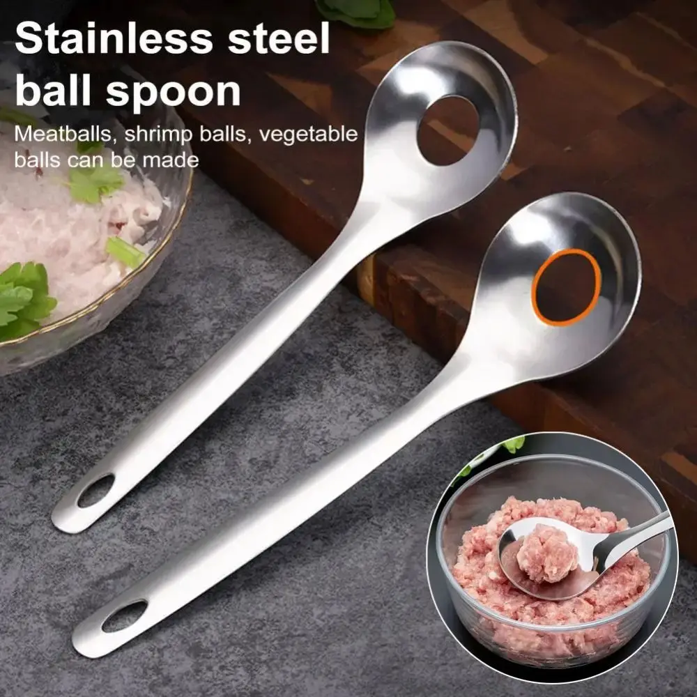 1Pcs Stainless Steel Meatball Spoon Easy Peeling Pressin Dishwasher Safe Meatball Maker Hand Squeeze Meatball Scoop