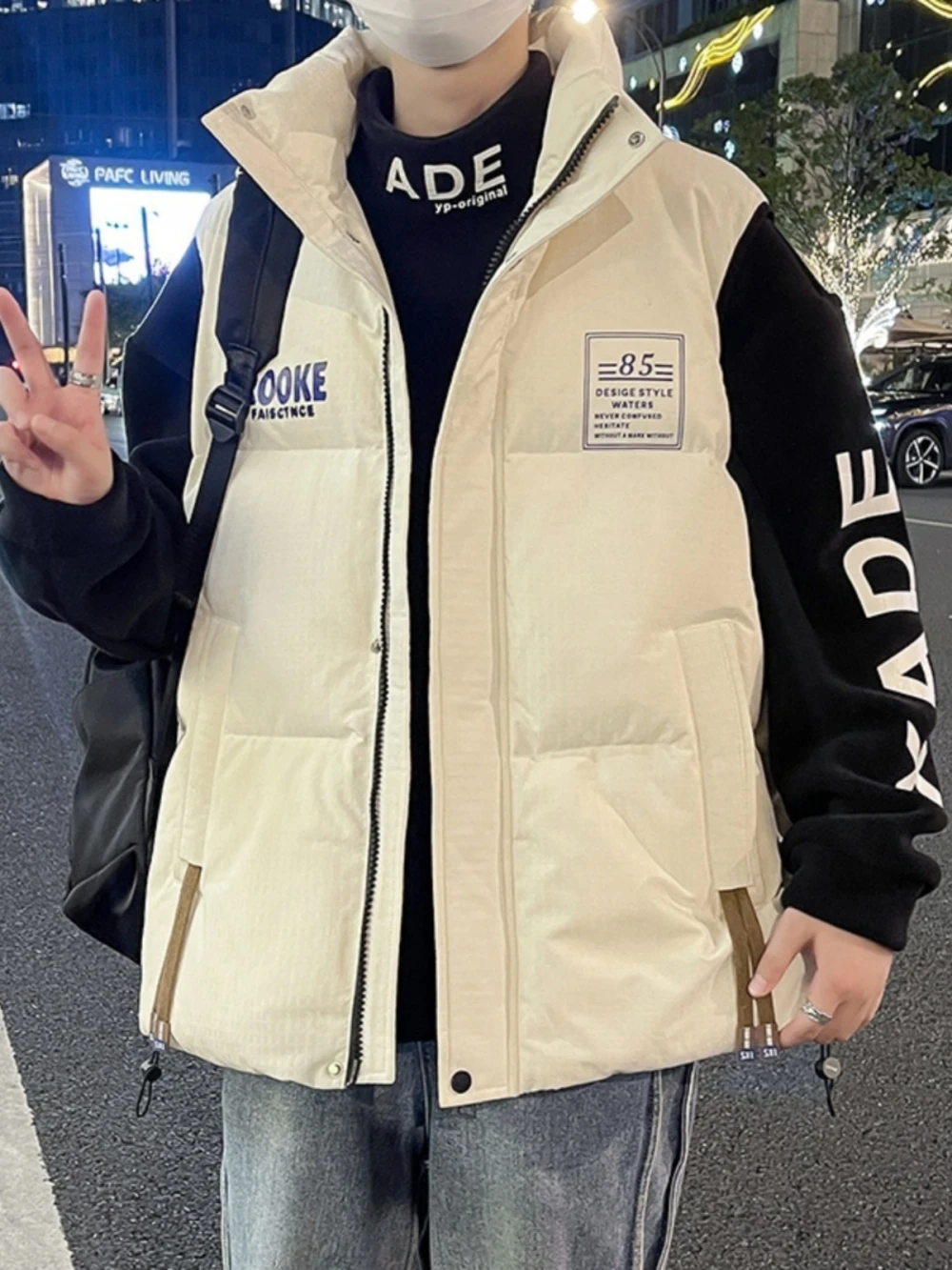 Thiened Cotton Jaet Vest for Boys Teenagers Autumn Winter Outerwear Sli Youthful High School Students Wear Resistant