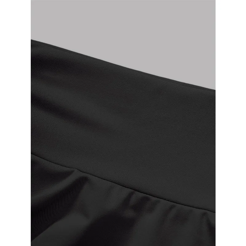 2025 New Solid Color Skirt Women Summer Fashion Outdoor Versatile High Waist Slim Fit Elastic Waist Short Skirt Goods