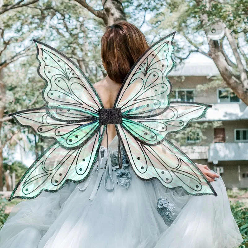 Princess Fairy Wing Cartoon Butterfly Elf Angel Wings Costume Party Dresses Decorations For Kids Performance Props