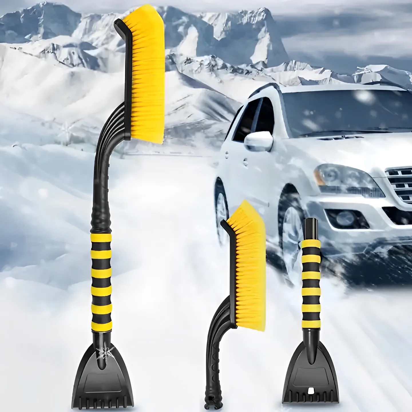 

2 в 1, съемная щетка для удаления снега с ручкой из ЭВА