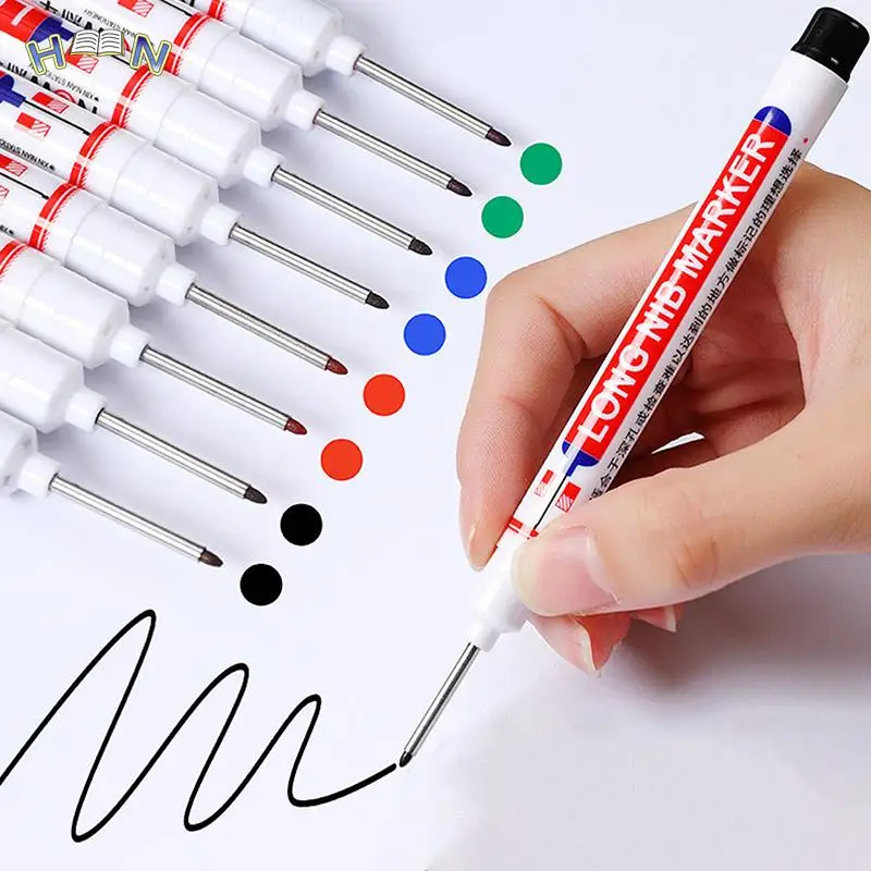 1PC 20MM Ink Long Head Markers Pen Multi-purpose Deep Hole Marker Woodworking Pens