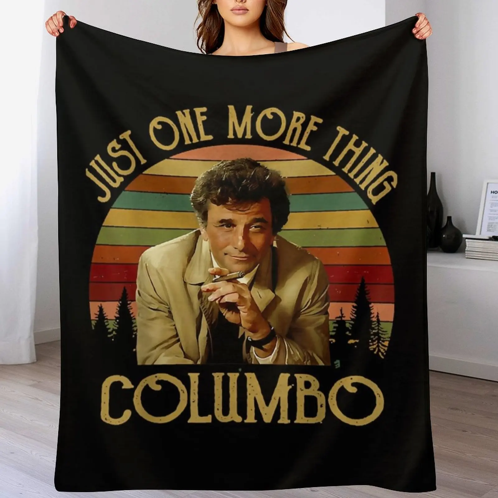 Music Retro Funny Men Columbo Gifts Music Fans Throw Blanket