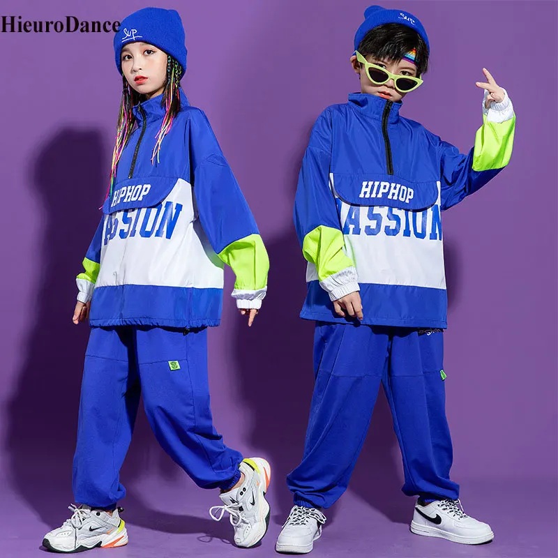 Jungen Hip Hop Kostüme Mädchen Tank Cargo Hose Outfits Kind Jogger Street Dance Kinder Streetwear Mädchen Sport Tragen Mädchen Tanz Kostüm