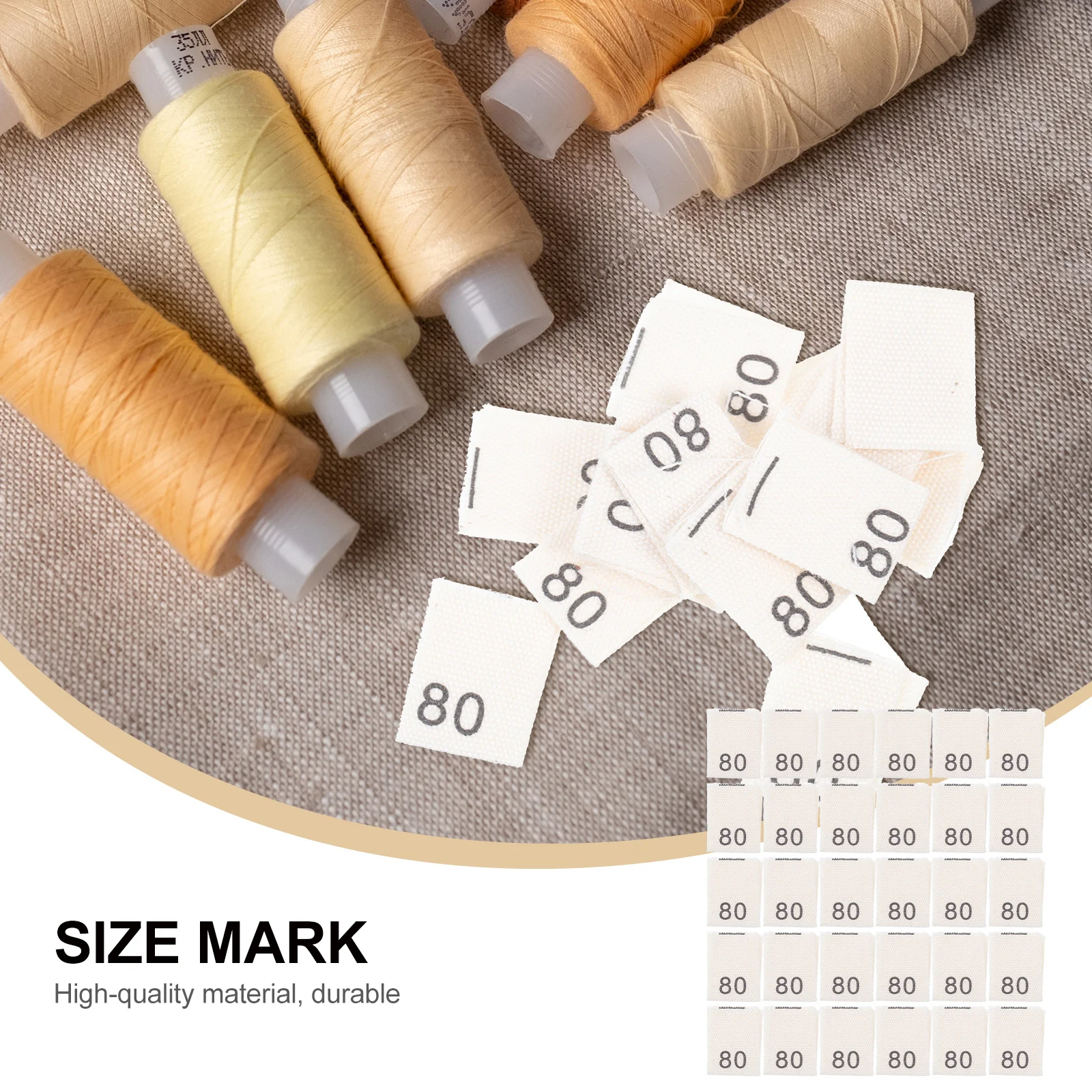 

200Pcs Clothes Size Marks Long Lasting Woven Labels Safe Steam Ironable for Organizing Inventory Clothes Size Labels