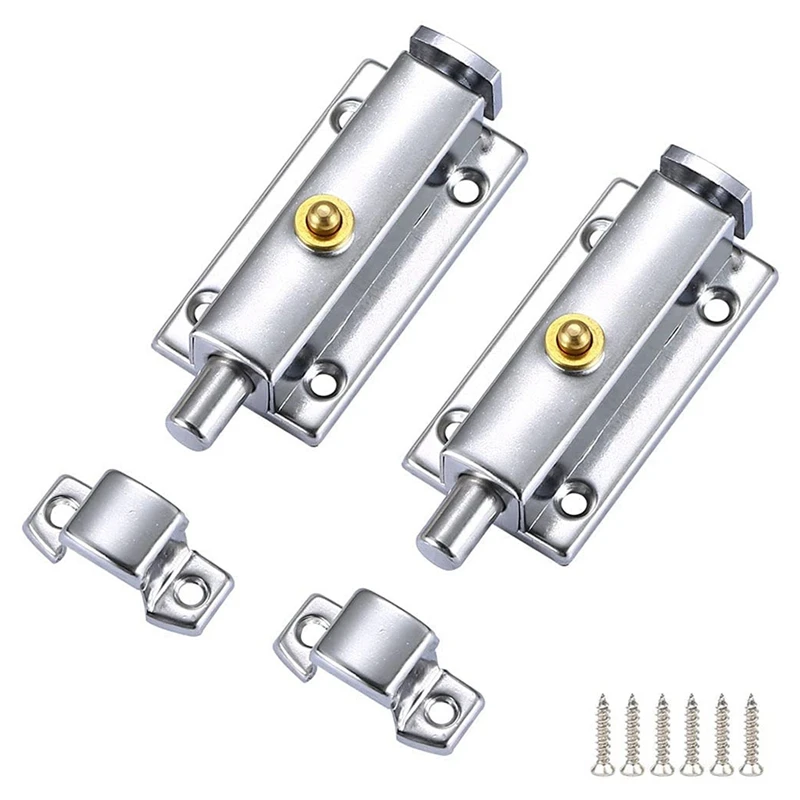 

Push Barrel Bolt Latch Slide Lock For Inside Door 10 Pcs 3 Inch Stainless Steel Barrel Locks For Rv,Toilet,Bathroom Shed