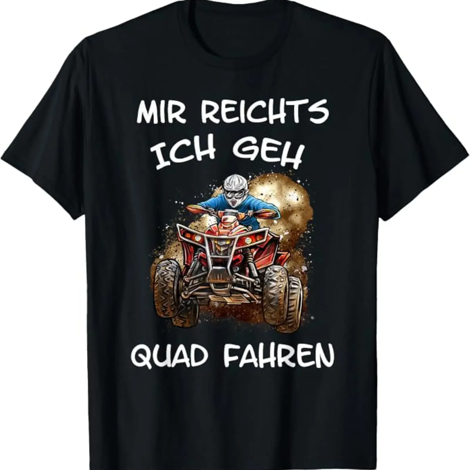 ATV Offroad Quad Biker T Shirt  vintage Washed graphic Stretched Top For Everyday Wear Breathable Soft fashion Casual Slightly