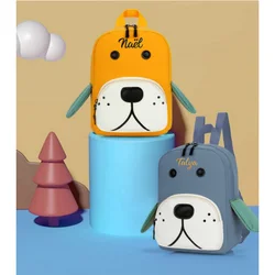 Sac à Dos Personnalisé avec Nom/Initiales pour Enfant, Mini Chien Unisexe, pour l'École Maternelle, pour Nourrisson