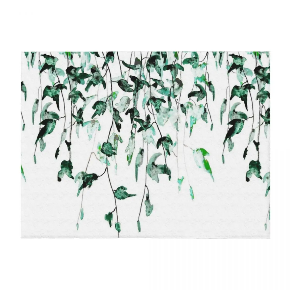 

Ivy on the wall watercolor Throw Blanket Flannel Fabric Soft Beds Tourist Plaid Blankets