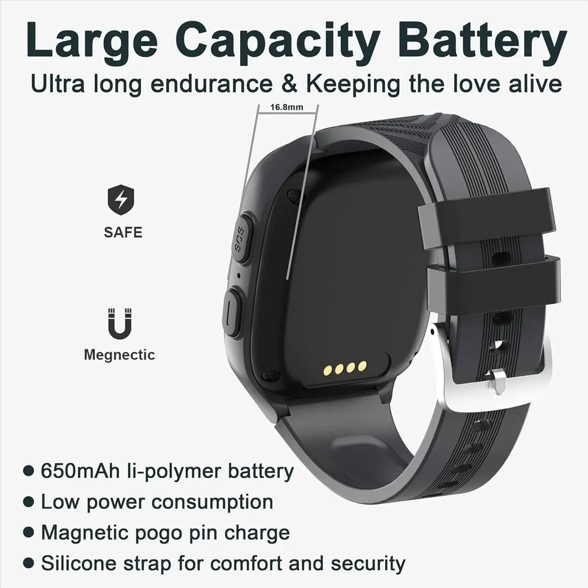kuaishan 4G Kids Smart Watch with GPS Tracker & Video Calling, One-Key SOS Call Voice Chat Camera GPS Tracker Watch for Kids
