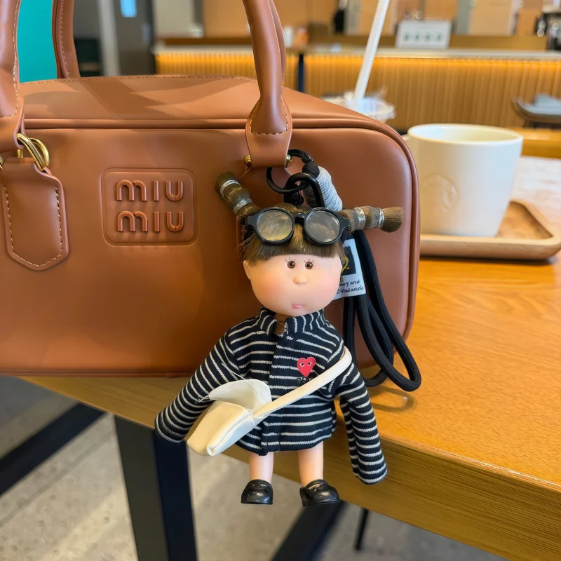 Cute Plush Doll Pendant Creative Curly Hair Doll Hanging Ornament Bag Charm Car Interior Decoration Fashion Gift For Adults Toys