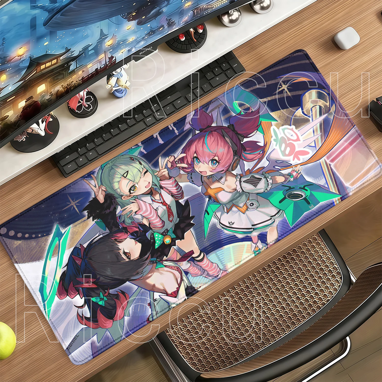 AOD Angels of Delusion Gaming Mouse Pad ZZZ Aria Sunna Nangong Yu‌ PC Mousepad Zenless Zone Zero Anime Girl HD Printing Desk Mat