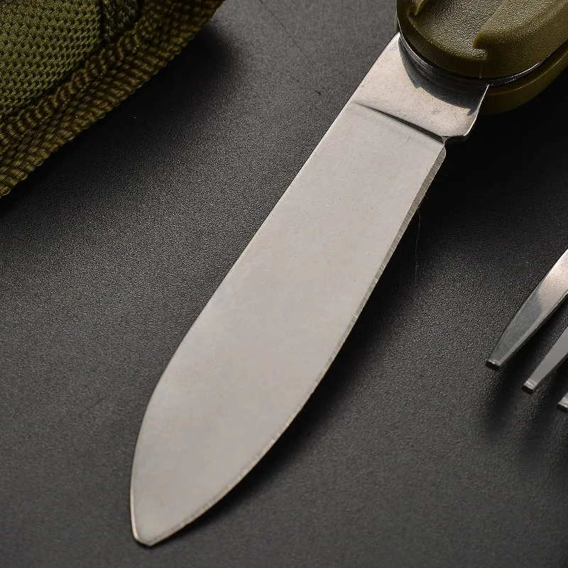 Portable Combo Utensil Kit, Detachable Folding Spork & Knife All-in-One for Outdoor Camping and Picnic