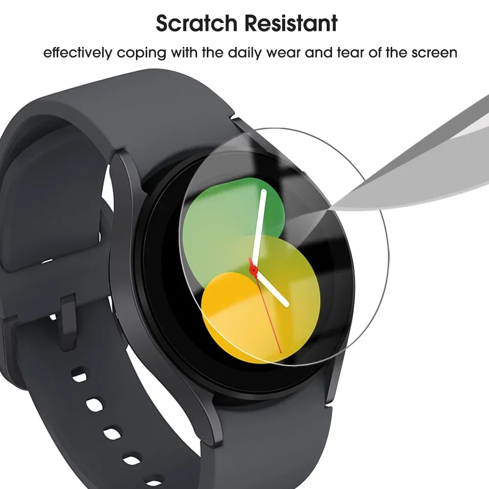 กระจกนิรภัยสําหรับ Samsung Galaxy Watch 6 5 4 3 Classic Active 2 HD Clear Screen Protector สําหรับ Samsung Watch 40/41 /42/44/45/46 มม.