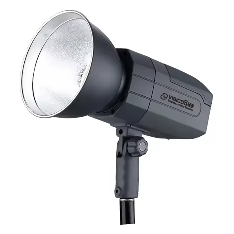 VISICO 5 Luces fotográficas de luz estroboscópica de flash de estudio de fotografía con batería inalámbrica para exteriores