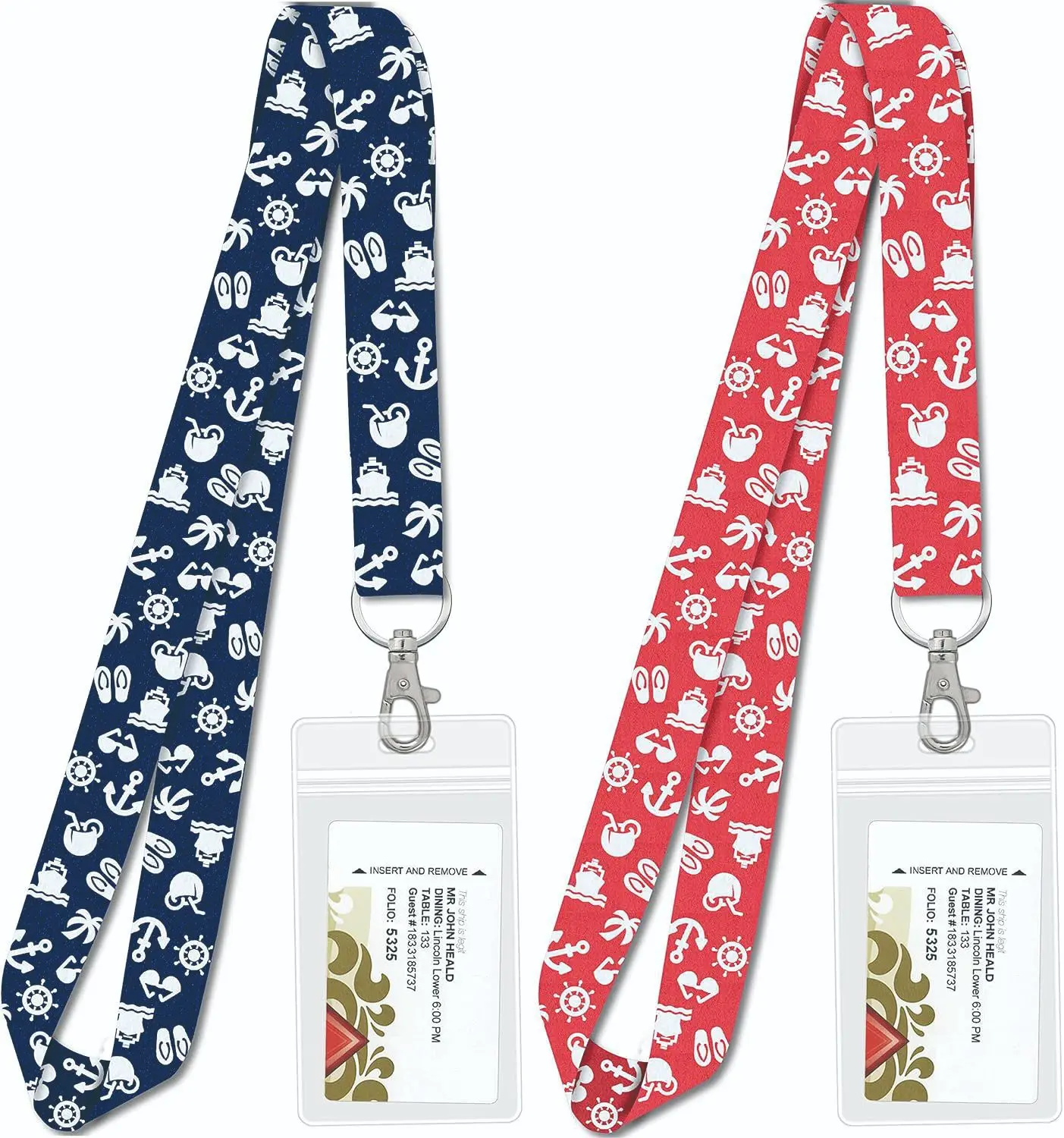 Lanyards for Cruise Ship Cards in 2026 & 2027, Cruise Lanyard with ID Holder, Detachable Key Card Badge & Waterproof Ship Card