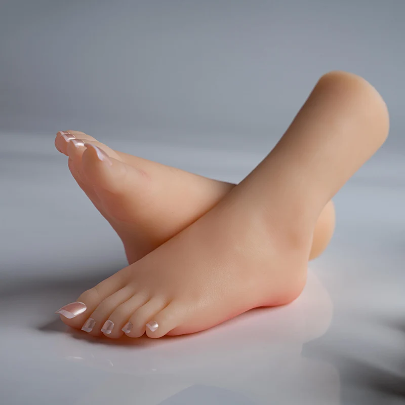 نموذج قدم صغير محاكاة مسمار ممارسة عارضة أزياء قدم الوثن لصور القدم تدليك أحذية عرض المجوهرات