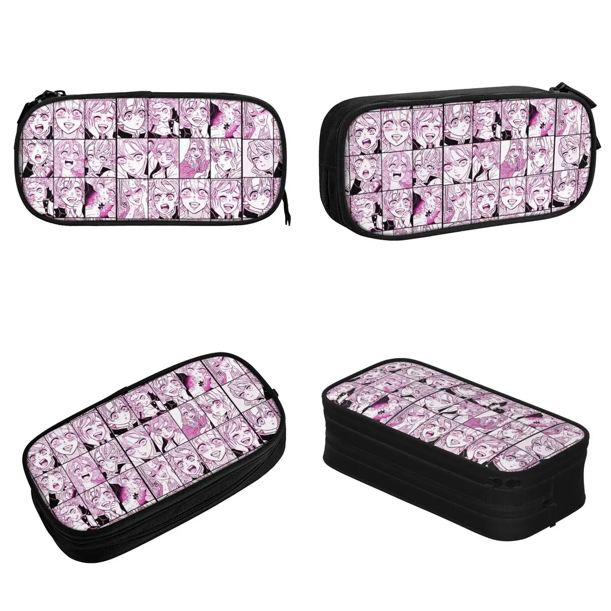 Imagem -02 - Kawaii Manga Colagem Demônio Slayer Lápis Cases Lovely Pen Box Crianças Grande Armazenamento Material Escolar Presentes