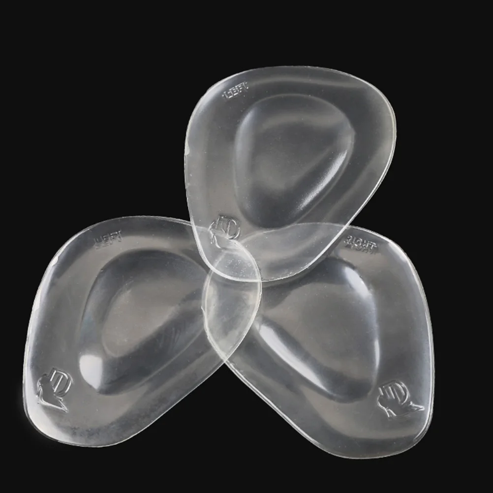 แผ่นเจลกันลื่นสำหรับหน้าเท้า 1 คู่ แบบใส ยืดหยุ่นสูง บรรเทาอาการปวดเท้าจากการใส่รองเท้าส้นสูง แผ่นรองนิ้วเท้า