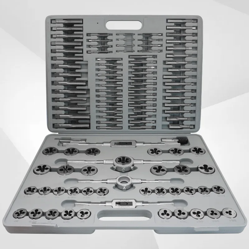 110 pieces of tap and die set, metric tapping tool, die and wrench thread repair