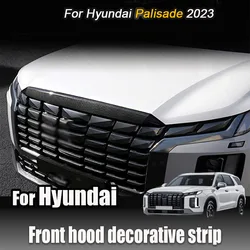 For Hyundai Palisade 2023 Front hood decorative strip decorative sticker Automotive exterior modification