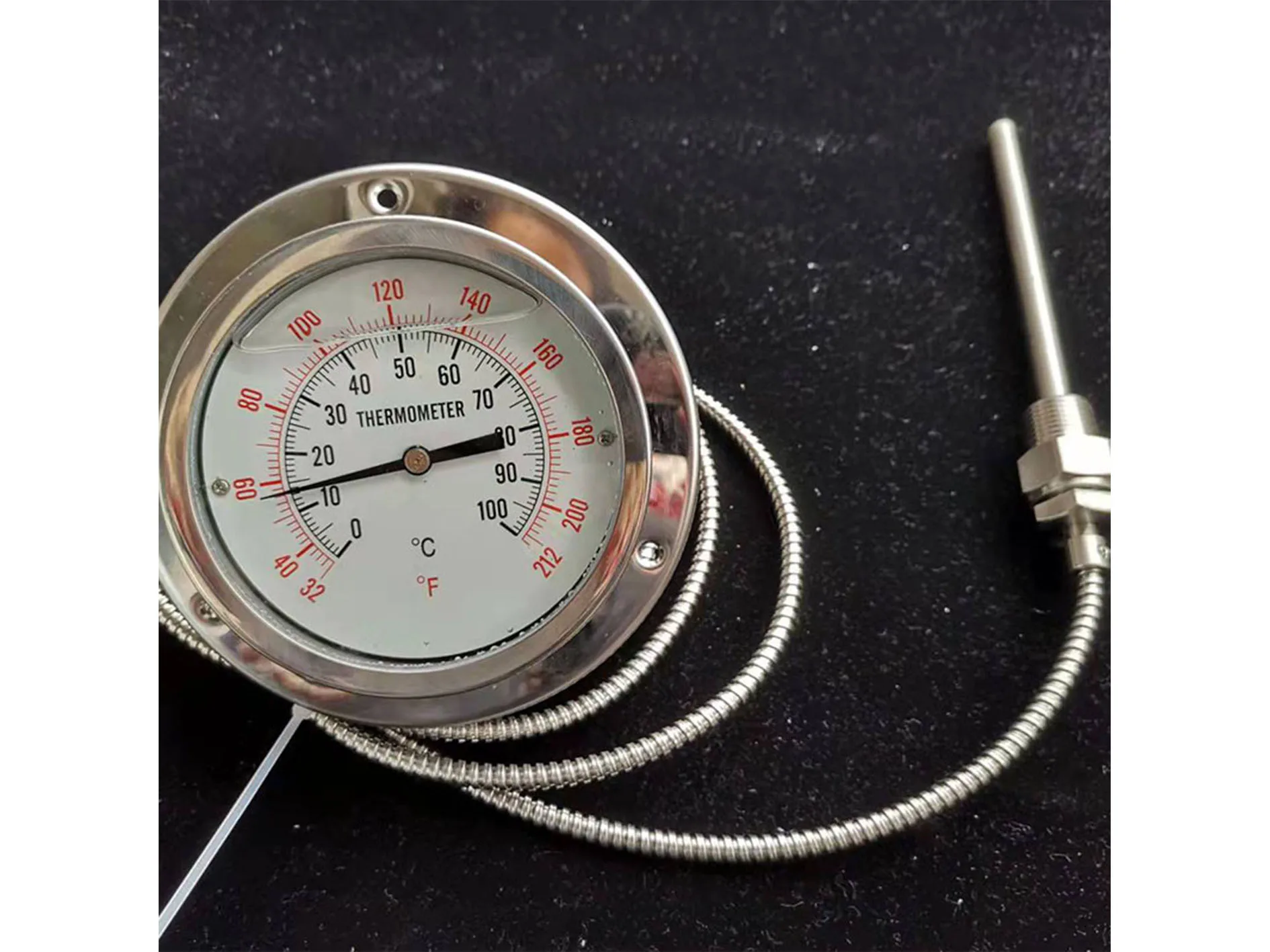 304 capillary tube Stainless steel pressure type thermometer remote transmission thermometer