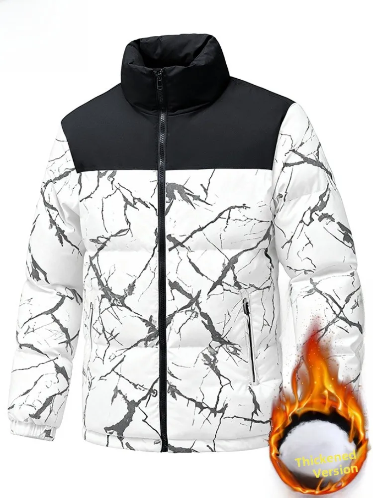 

Paul Мужская зимняя куртка на пуху из хлопка с воротником-стойкой, спортивная верхняя одежда для хлеба, модная городская молодежная одежда из полиэфирного волокна