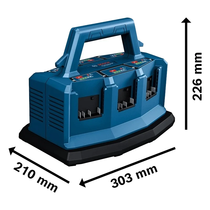 Bosch-Carregador múltiplo com 6 interfaces de bateria, carregador de bateria de lítio, acessórios para ferramentas elétricas, 8A, GAL18V6-80, 18V