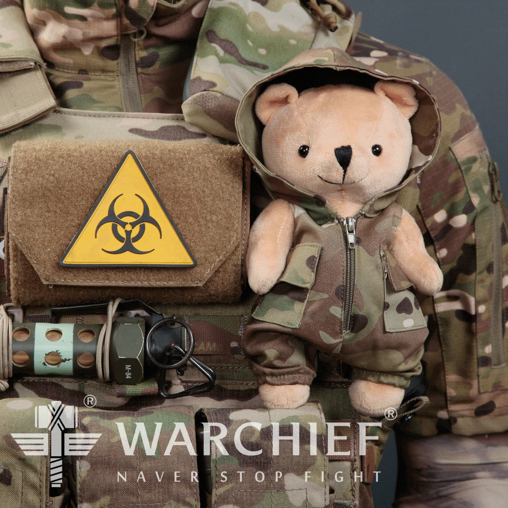 Imagem -05 - Warchief Camuflagem Tática Adorável Urso Boneca Multicam Colete de Brinquedo cs Roupas ao ar Livre Caça Molle Colete Vestir-se Acessórios