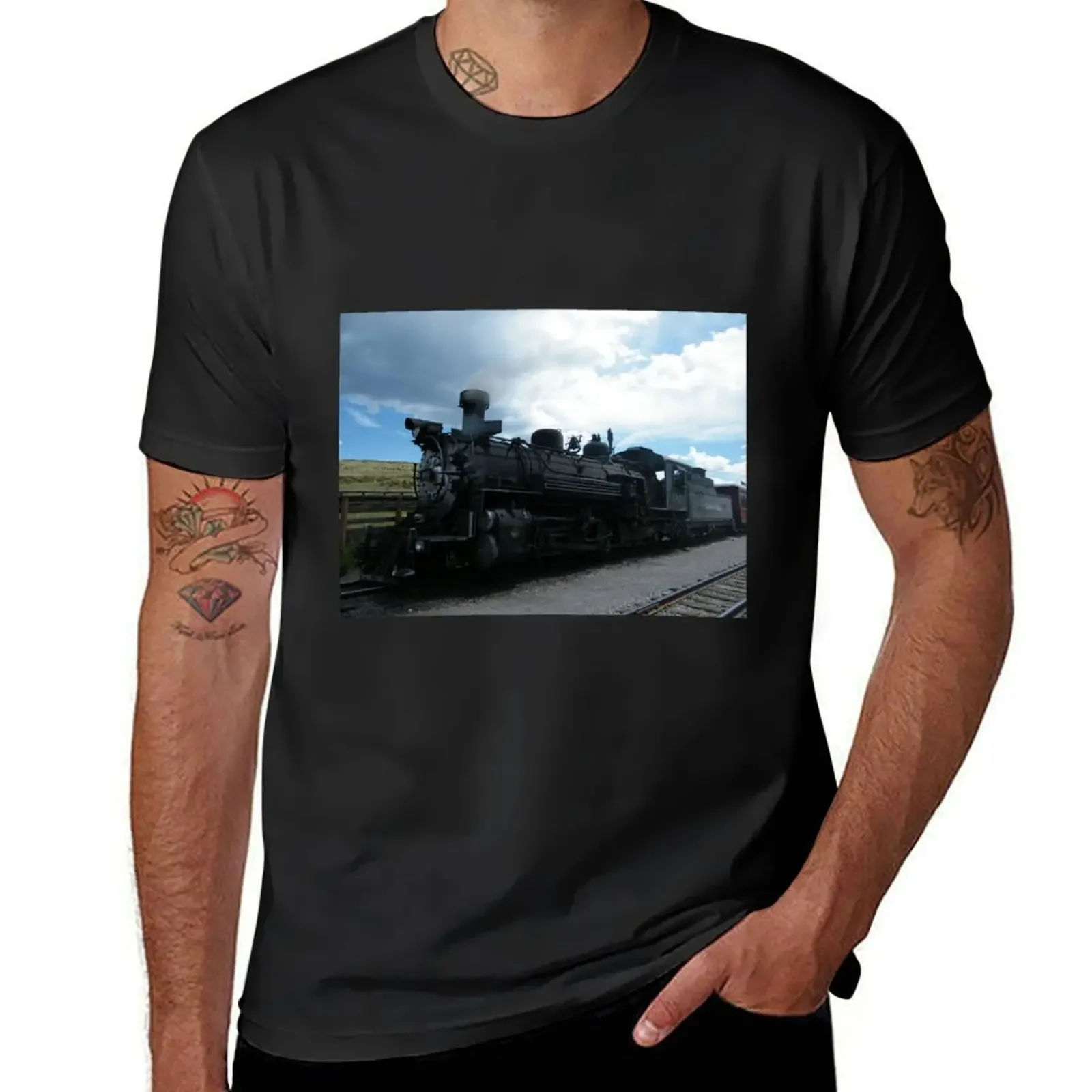 Classic Locomotive, Cumbres Toltec Narrow-Gauge Railroad, New Mexico T-Shirt street wear workout shirts for men