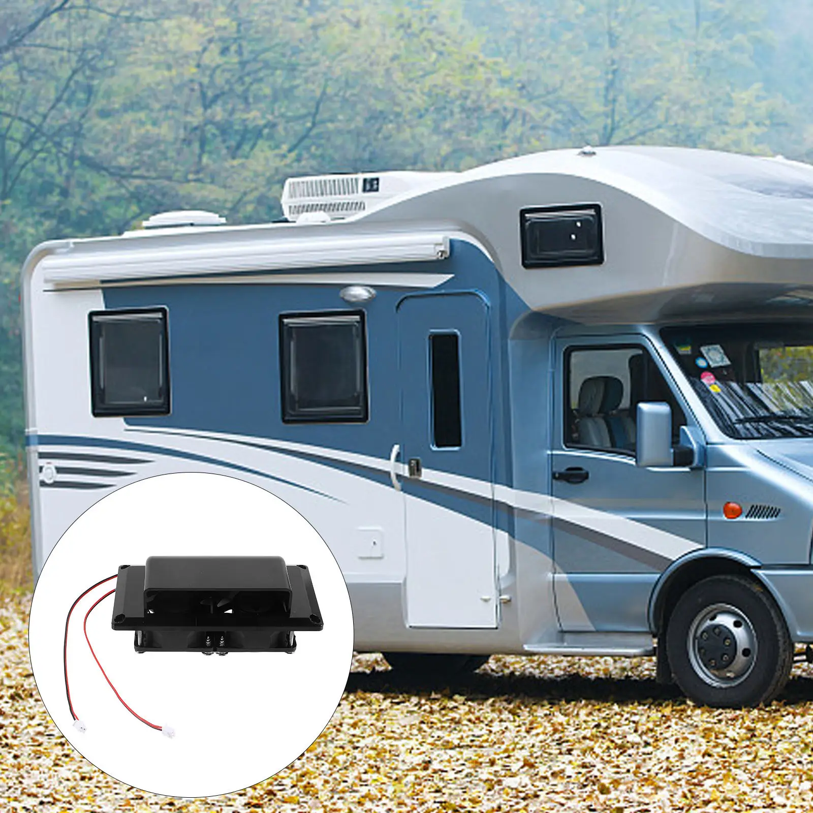 

12V Rv Vent Fan Exhaust Fan Side Mounted ABS Motorhome Ventilation Exhaust Vent for Campervan Trailer Boat Kitchen
