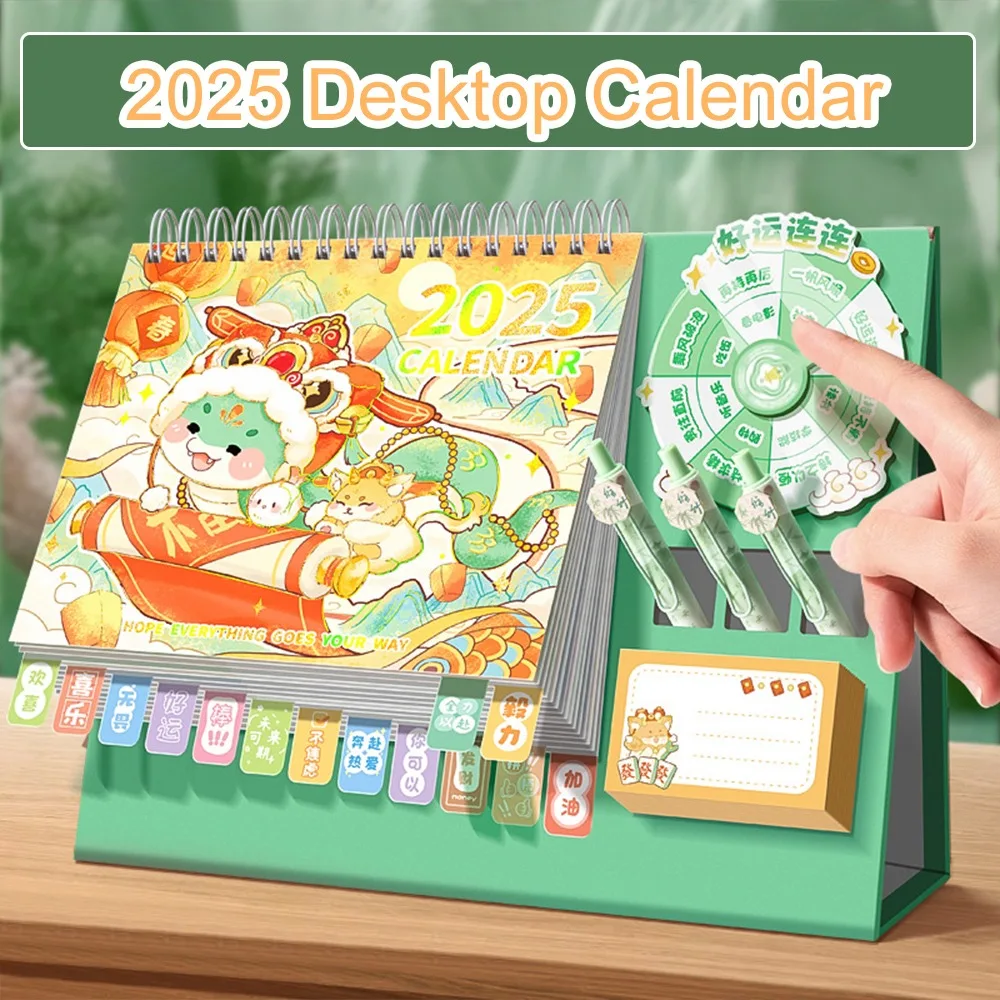 Divertente Capybara 2025 Calendario Carino giornaliero mensile Ruota Calendario da tavolo Programma Lista delle cose da fare Agenda Organizzatore Planner Regali