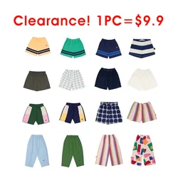 Clearance 2024 New Summer Children's Shorts Cartoon Boys' Jeans Printed Middle and Small Children's Sports Shorts Beach Pants