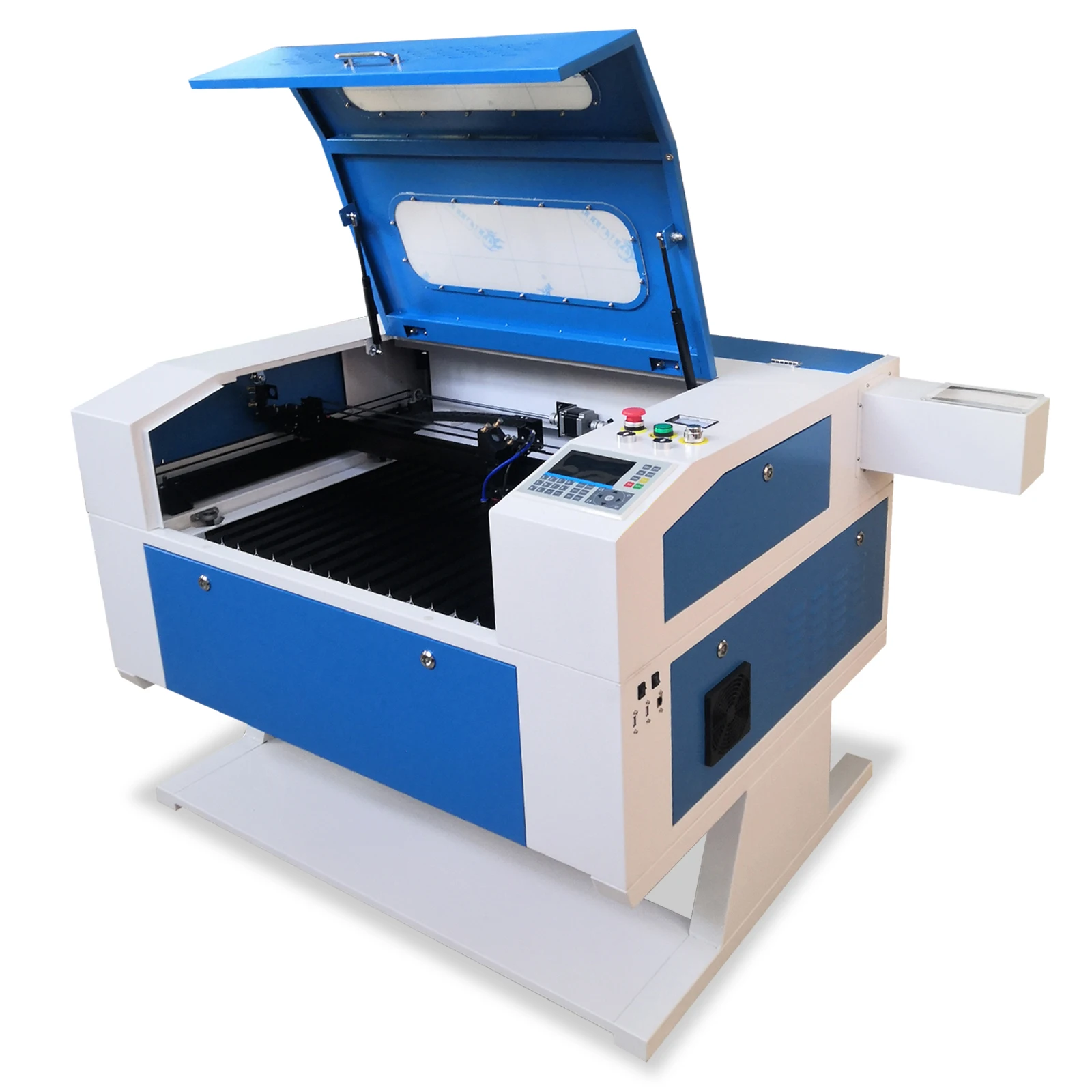 80W 50x70cm co2 laser engraving machine with 200 mm electronic adjustable lifting table