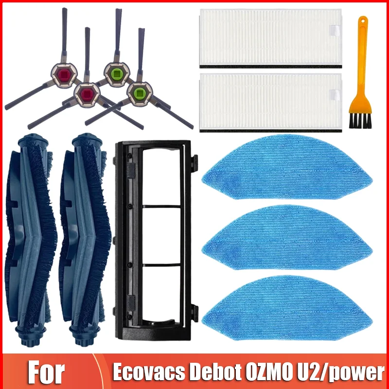Ecovacs 용 액세서리 Deebot OZMO U2 DGN22 YEEDI K650 로봇 식 진공 청소기 메인 사이드 브러시 HEPA 필터 걸레 천 교체