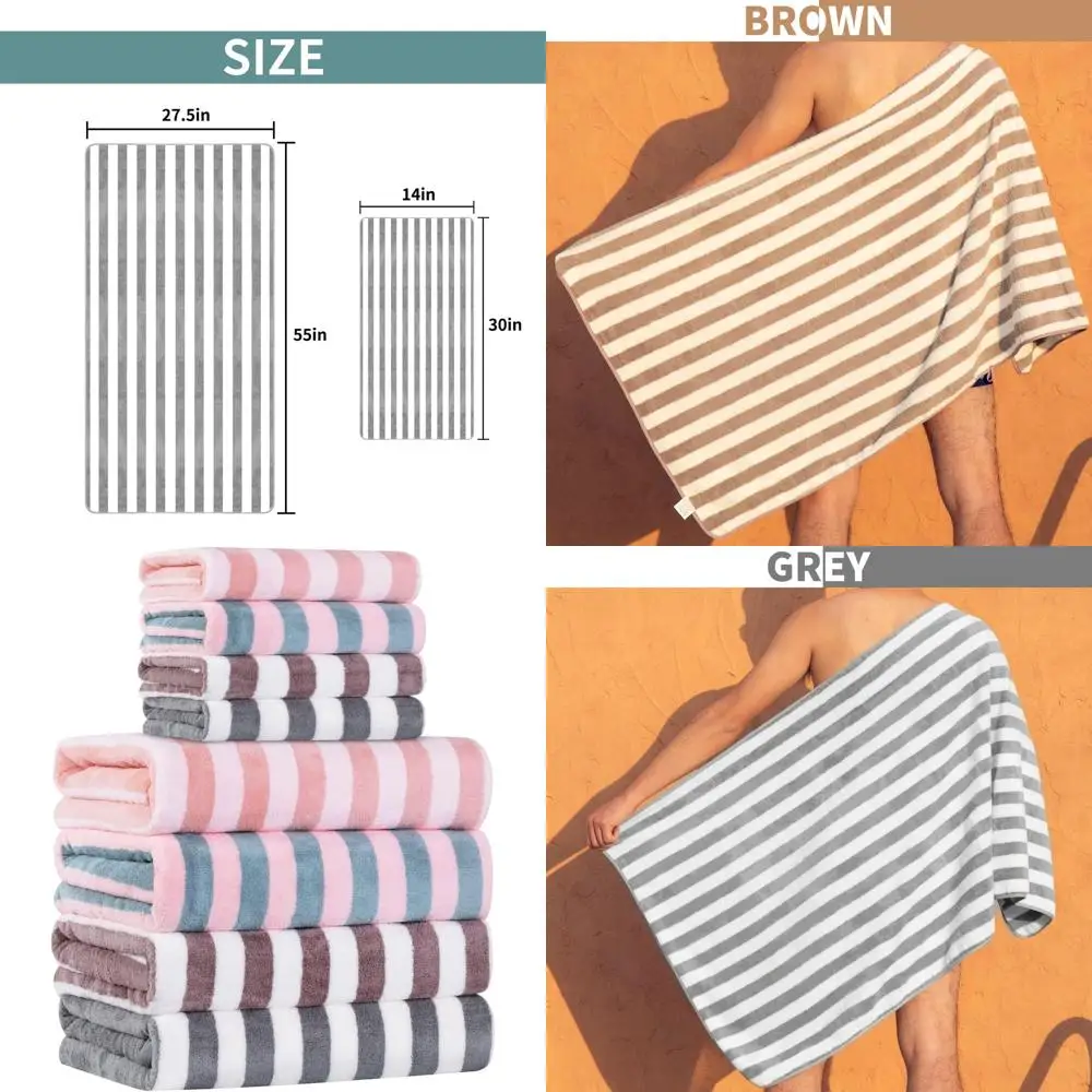 

4-Piece Microfiber Bath Towel Set: 4 Bath Towels, 4 Hand Towels, Multicolor, Ideal for Shower, Pool, Beach, Bathroom - Ultra Abs