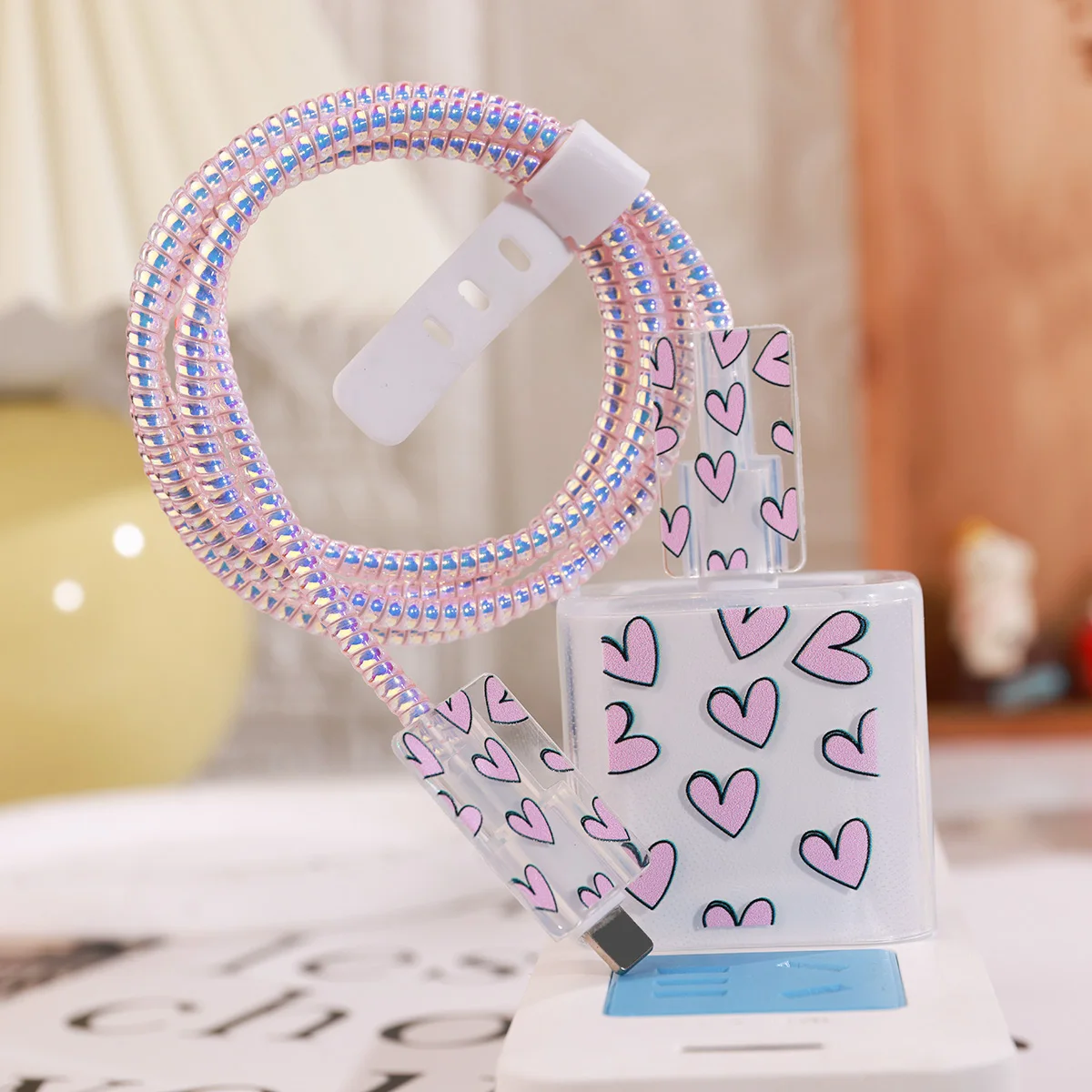 Charger Cable Protector Cover For Apple iPhone 16 15 14 13 Love Heart Charger Case For iPhone 18W/20W Adapter Protective Sleeve
