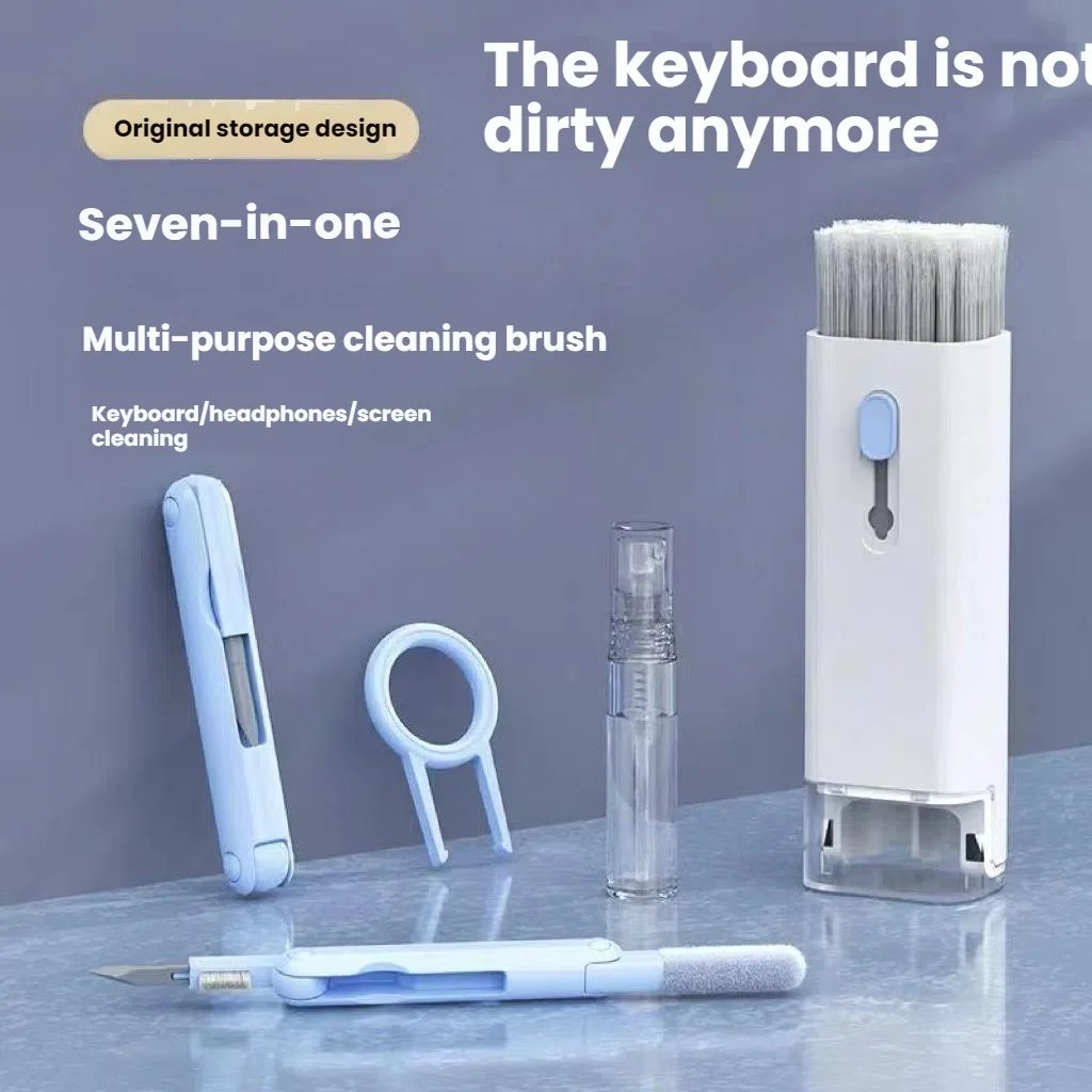 Seven-in-One Multifunctional Computer Keyboard Cleaning Brush Set Bluetooth Headset Mobile Phone Screen Dust Removal