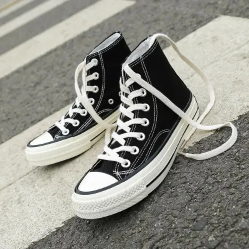 الرجال أحذية رياضية من قماش القنب زوجين موضة أحذية التزلج مريحة الخريف عالية أعلى النساء أحذية الشقق الطلاب تفلكن الأحذية