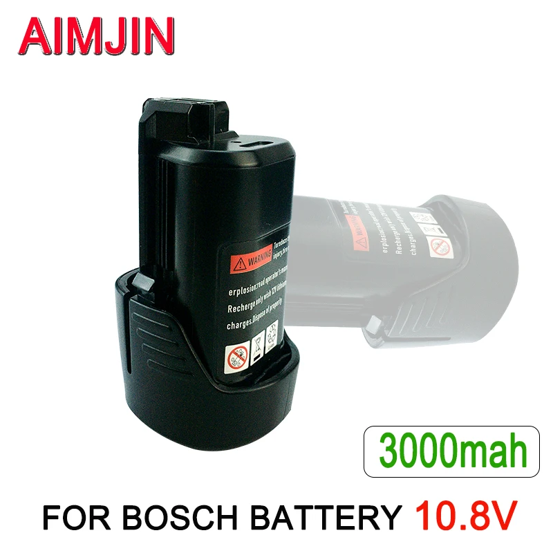 10.8V 3000mAh Li-ion Rechargeable Battery Replace for Bosch Power Tool ,Cordless Electric Drill Screwdriver BAT411 BAT412 BAT414