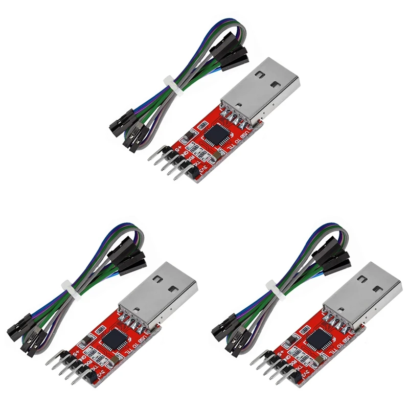 

DIDI 3 Pcs CP2102 USB 2.0 To TTL 5-Pin Serial Adapter USB To TTL Serial Converter Module For UART STC 3.3V And 5V