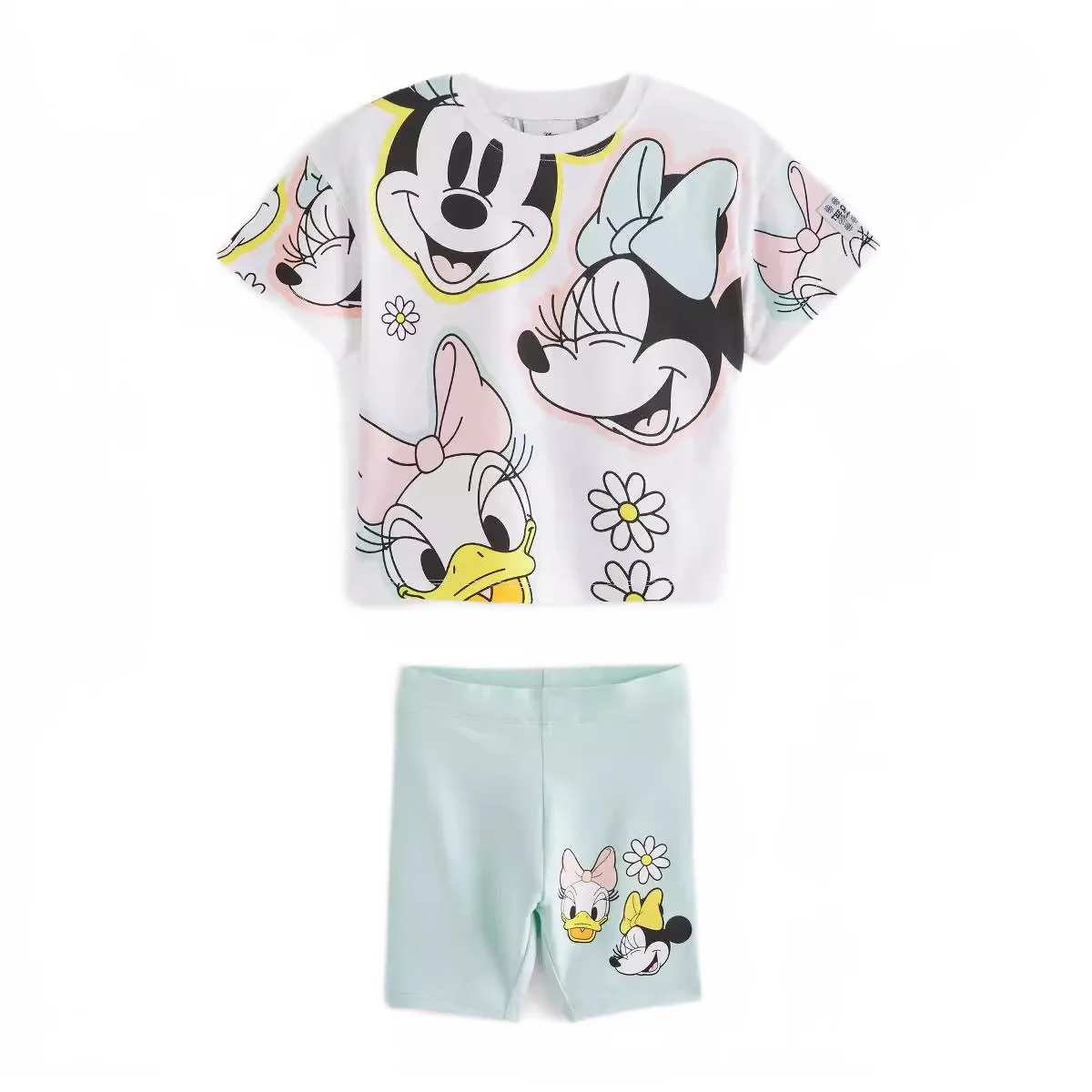 NEW Girls Clothing Set Short sleeve Summer  cartoon T-shirt+Pants 2Pcs Suit Toddler Children\'s Clothes