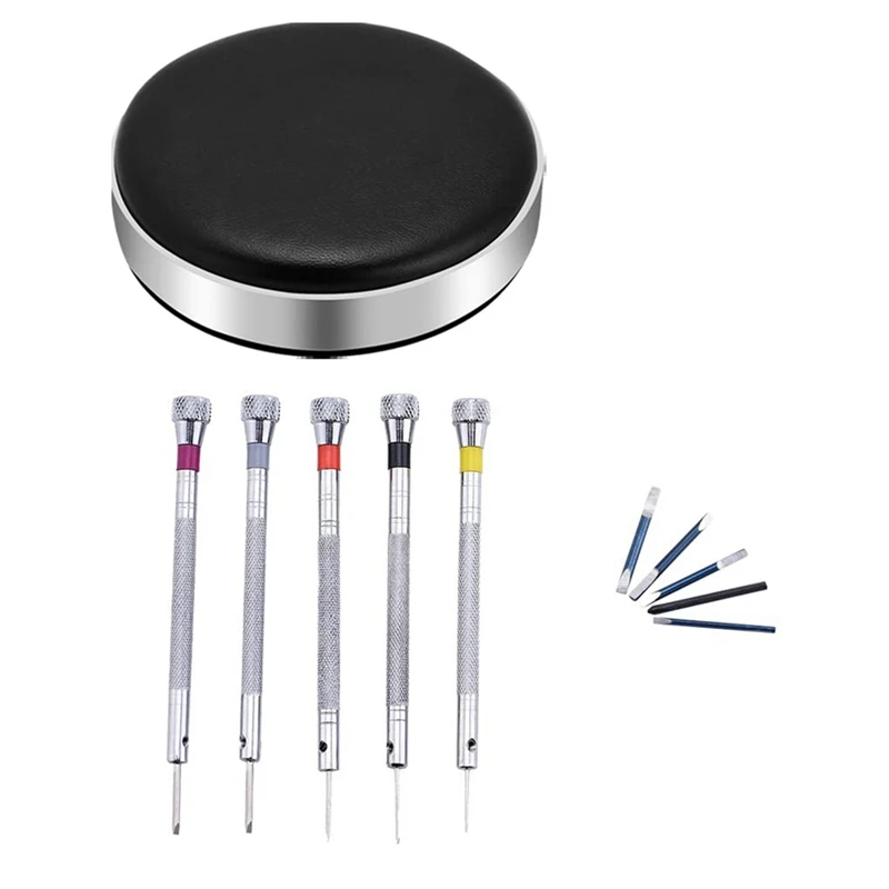 

Watch Pad And 5 Pcs Precision Screwdriver Set Eyeglasses Jewelry Watch Repair Tool With 5 Blades