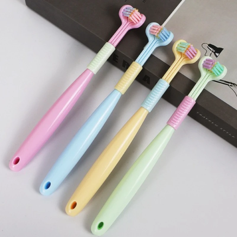 

Трехсторонняя мягкая зубная щетка Baby Oral Health Care Kid 360° ° Чистые зубы Чистящие щетки для ухода за зубами детей От 3 до 9 лет ярких цветов